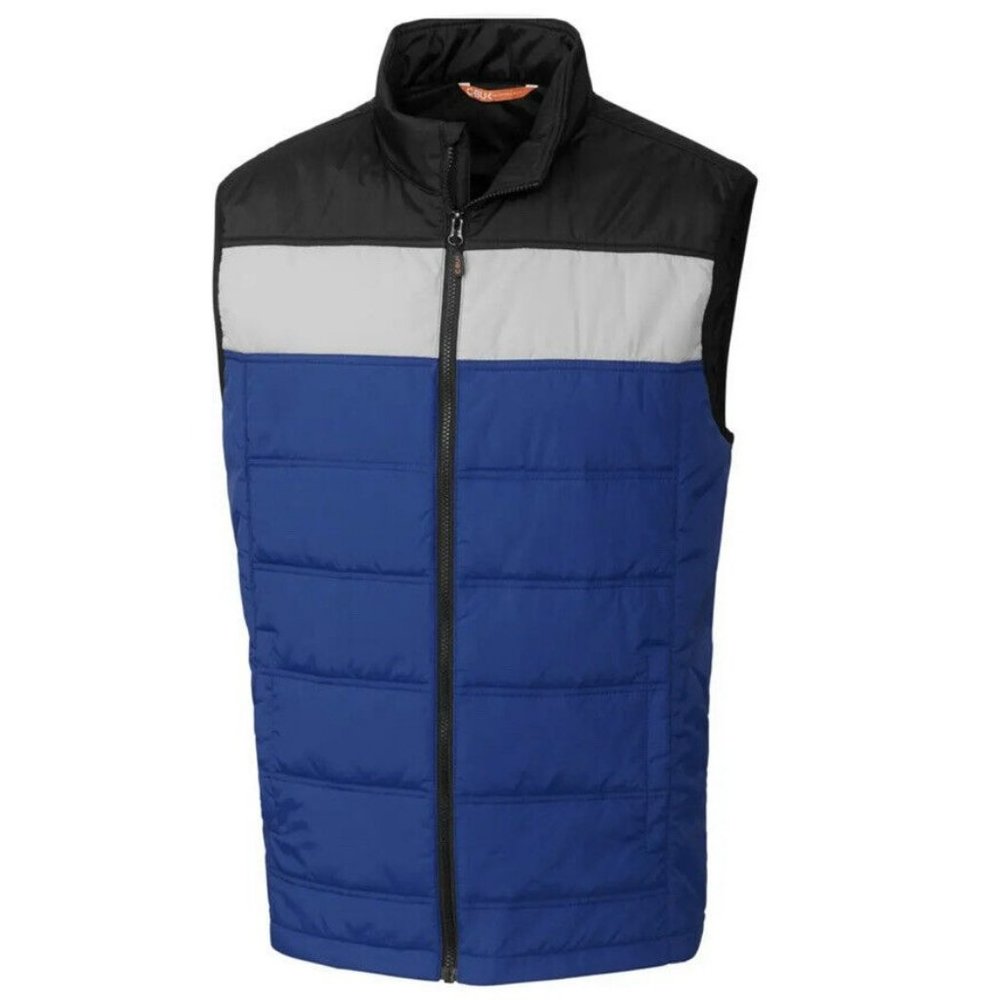 New CBUK by Cutter & Buck‎ Men's Thaw Insulated Full Zip Packable Vest Blue 2XL